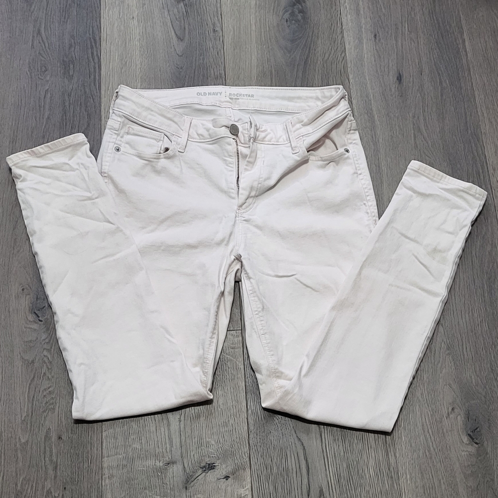 White Old Navy Rock Star Skinny Jeans - Size 8